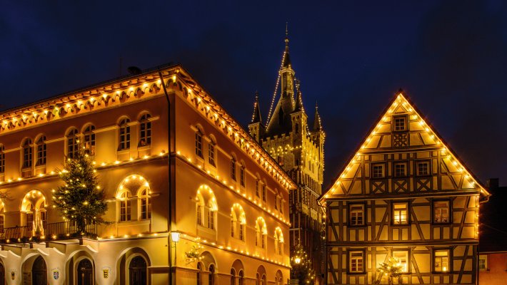 Bad Wimpfen mit Weihnachtsbeleuchtung © Eberhard - stock.adobe.com